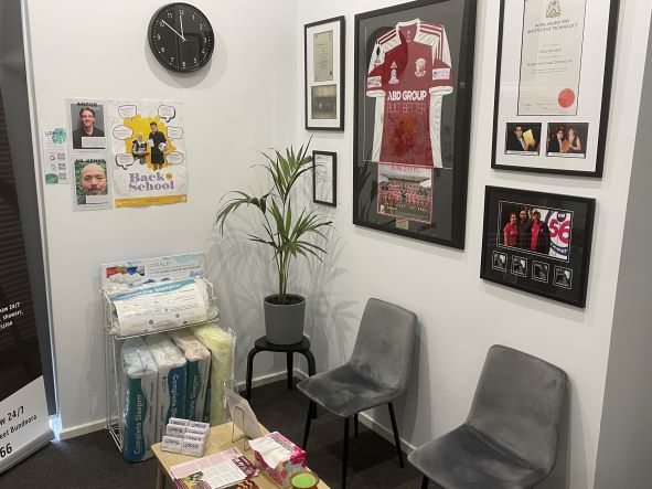 Reception and waiting area at the Uprise Health Bundoora clinic